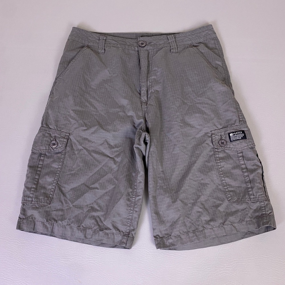 Matix Ripstop Cargo Shorts Men's Size 32 Gray Skateboarding Utility Gorpcore